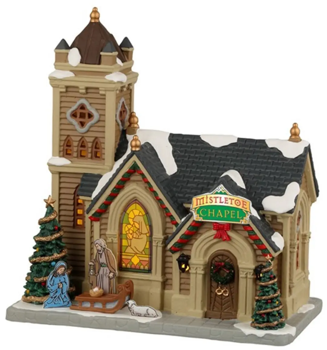 Lemax Mistletoe Chapel Kersthuisje - Meerkleurig