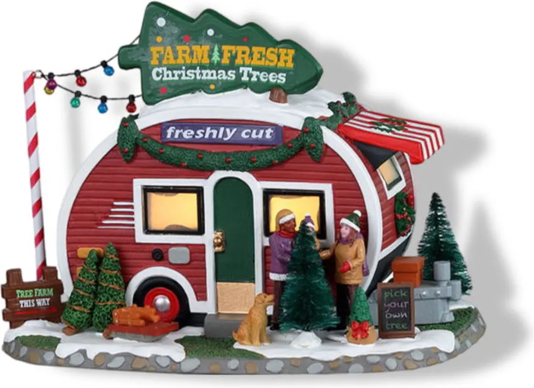 Lemax Farm Fresh Christmas Trees Verlicht Figuur - Meerkleurig
