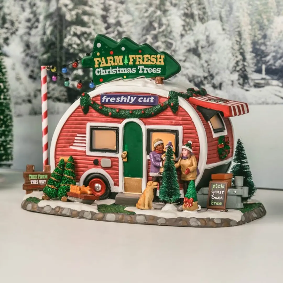 Lemax Farm Fresh Christmas Trees Verlicht Figuur - Meerkleurig