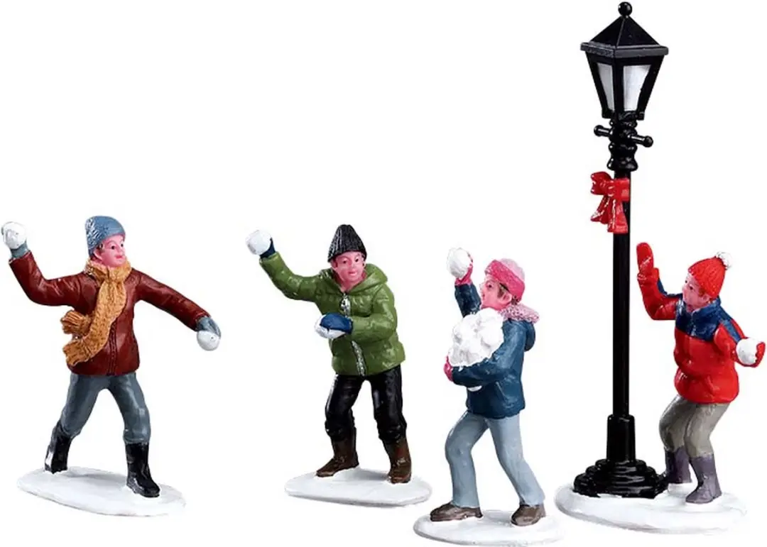 Lemax Snowball Fight! Kersthuisjes Set
