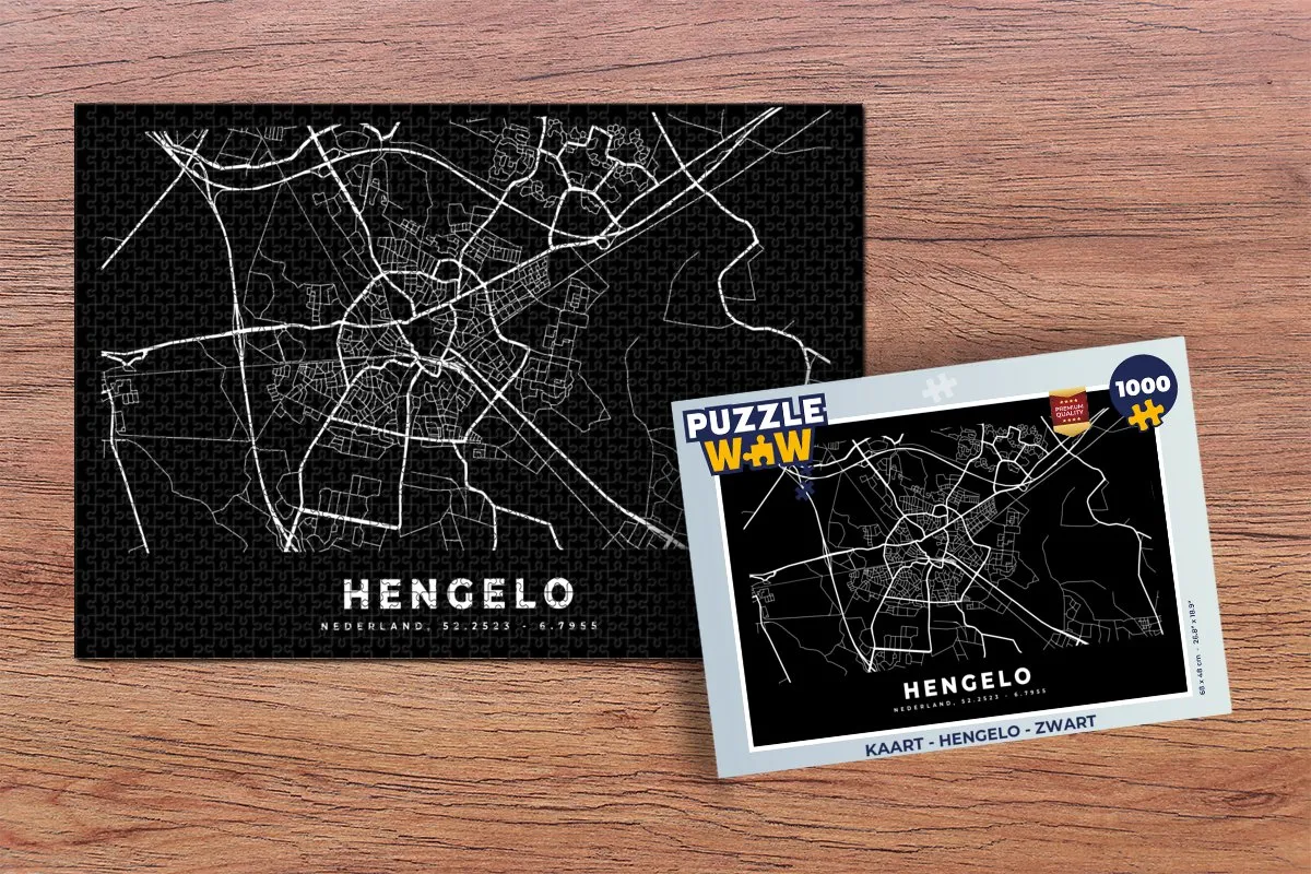 PuzzleWow Hengelo Legpuzzel 1000 Stuks - Multicolor