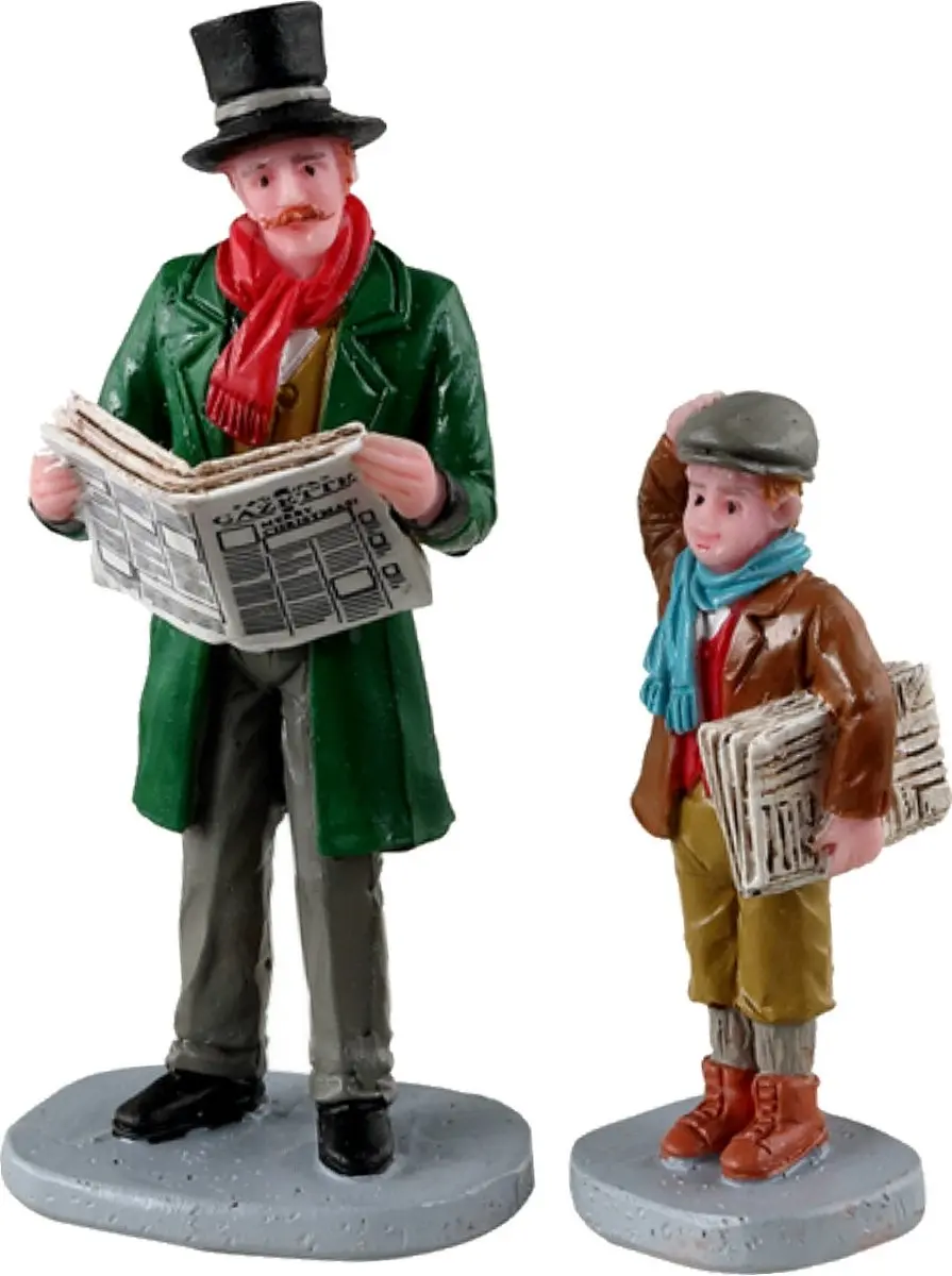 Lemax Merry Newsboy Set