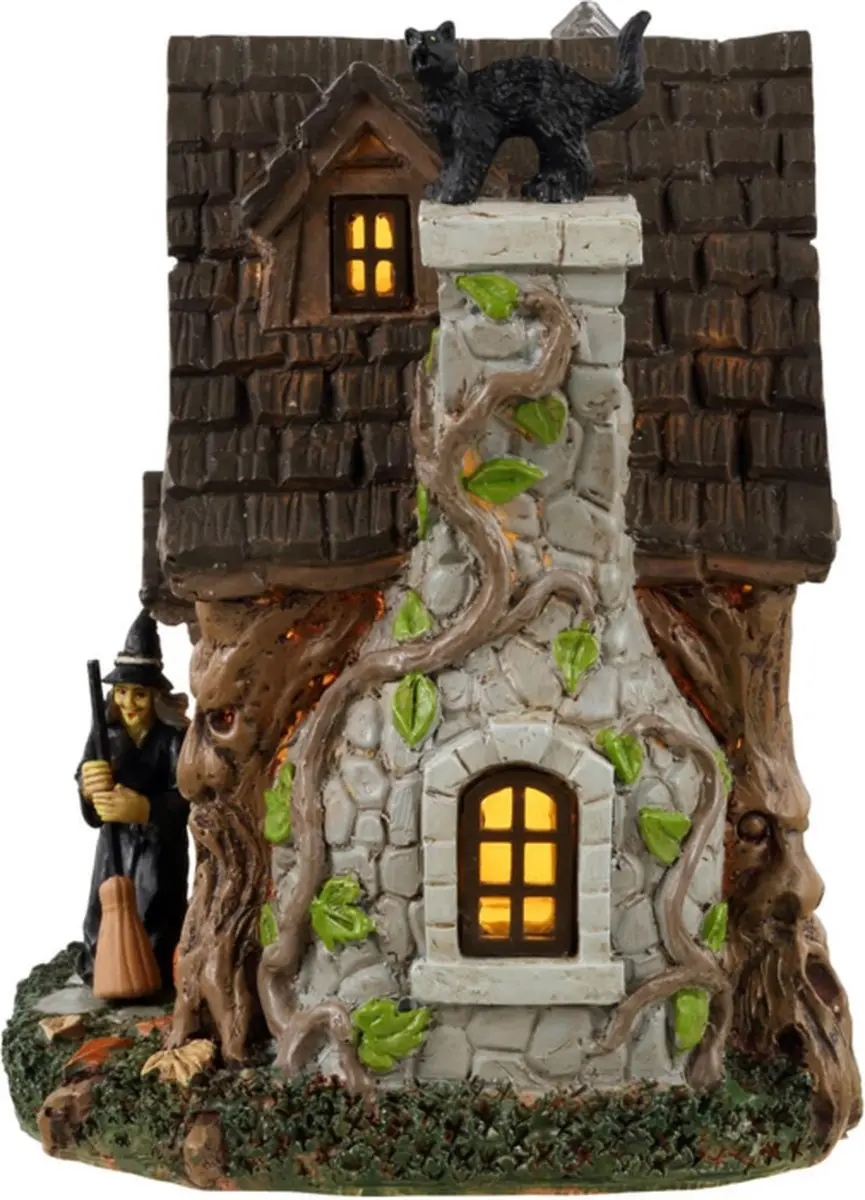 Lemax Spooky Town Wanda's Cottage Verlicht Gebouw - Batterij