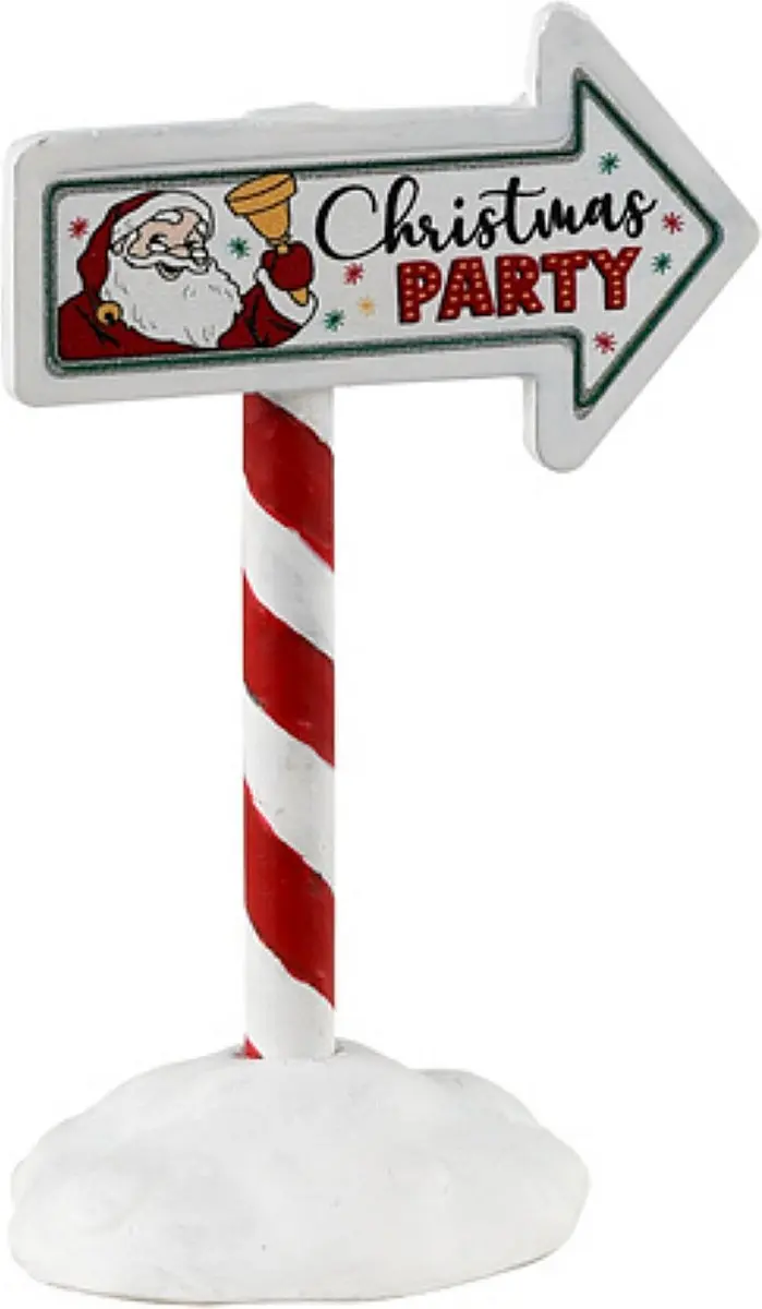 Lemax Christmas Party Sign