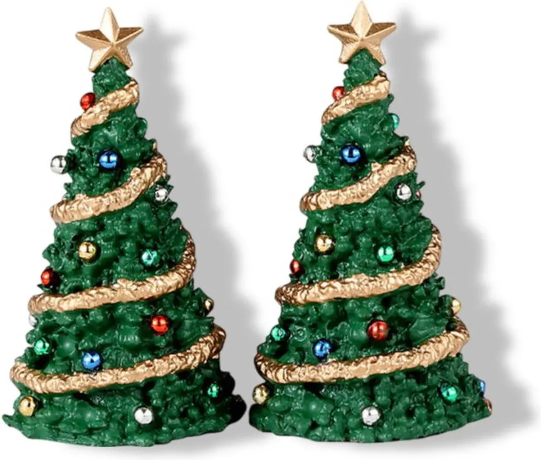 Lemax Classic Christmas Tree 6.5cm - Set van 2 - Meerkleurig