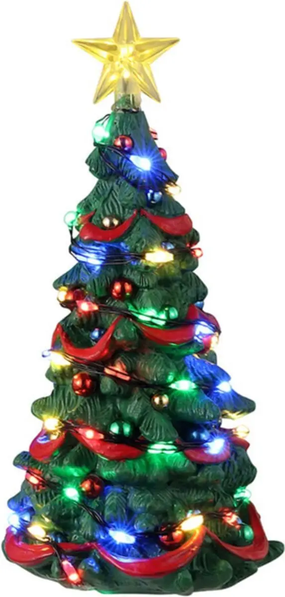 Lemax Joyful Christmas Tree 12.5cm - Verlicht - Meerkleurig