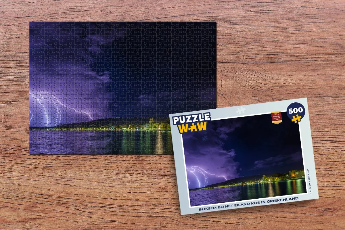 PuzzleWow Legpuzzel Bliksem bij Kos 500 Stuks