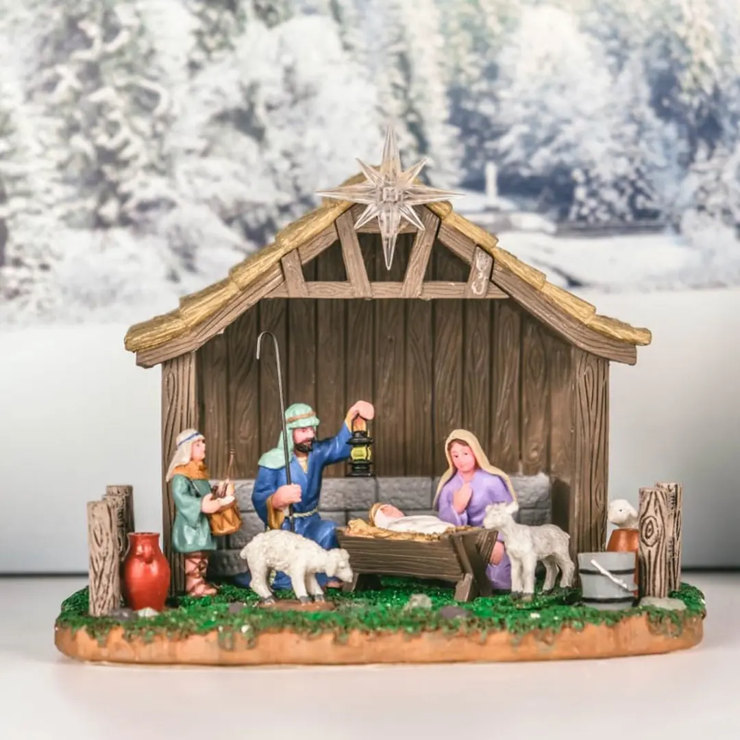 Lemax Nativity Scene Verlicht Tafelstuk - Neutraal - afbeelding 6 van 6
