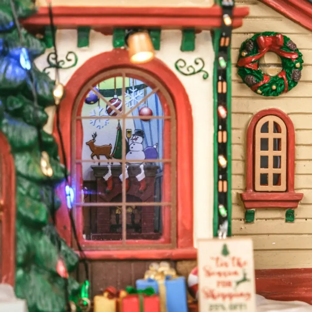 Lemax Cranberry Hill Christmas Boutique Verlicht Gebouw - Meerkleurig