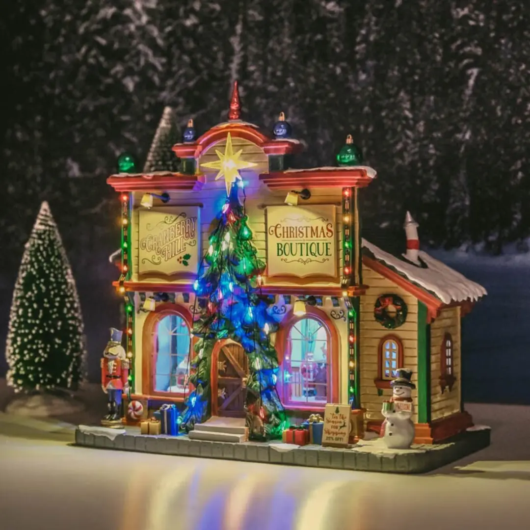 Lemax Cranberry Hill Christmas Boutique Verlicht Gebouw - Meerkleurig - afbeelding 6 van 6