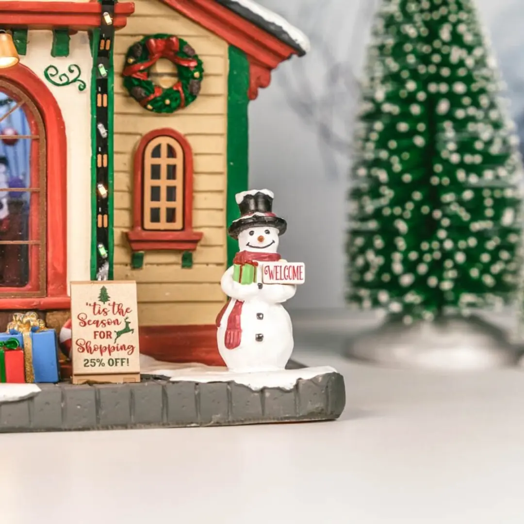Lemax Cranberry Hill Christmas Boutique Verlicht Gebouw - Meerkleurig
