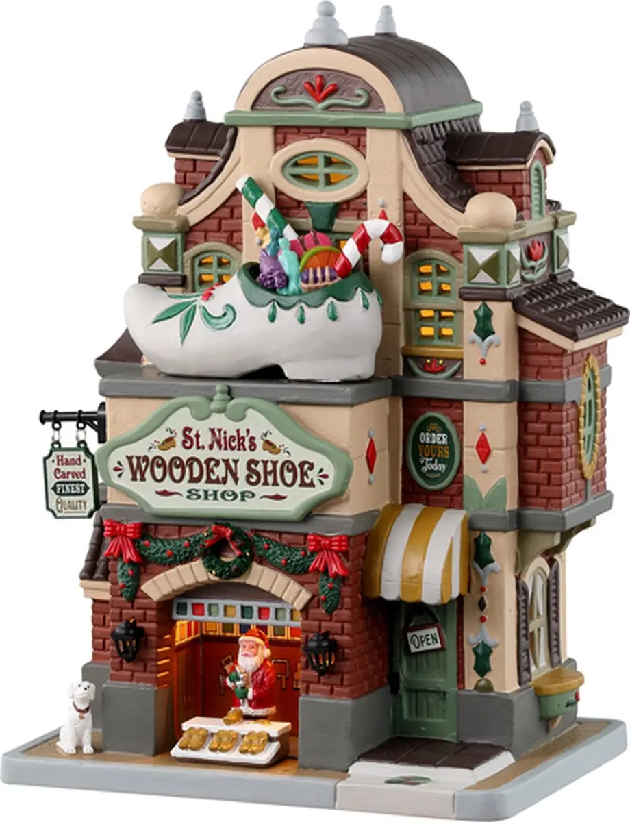 Lemax St. Nick's Wooden Shoe Shop Verlicht Gebouw