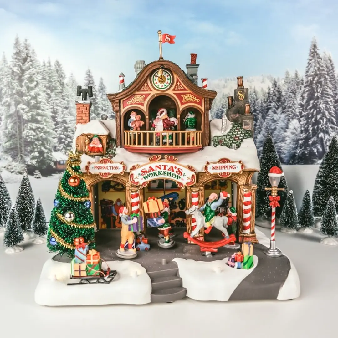 Lemax Kerstdorp Santa's Workshop - met verlichting
