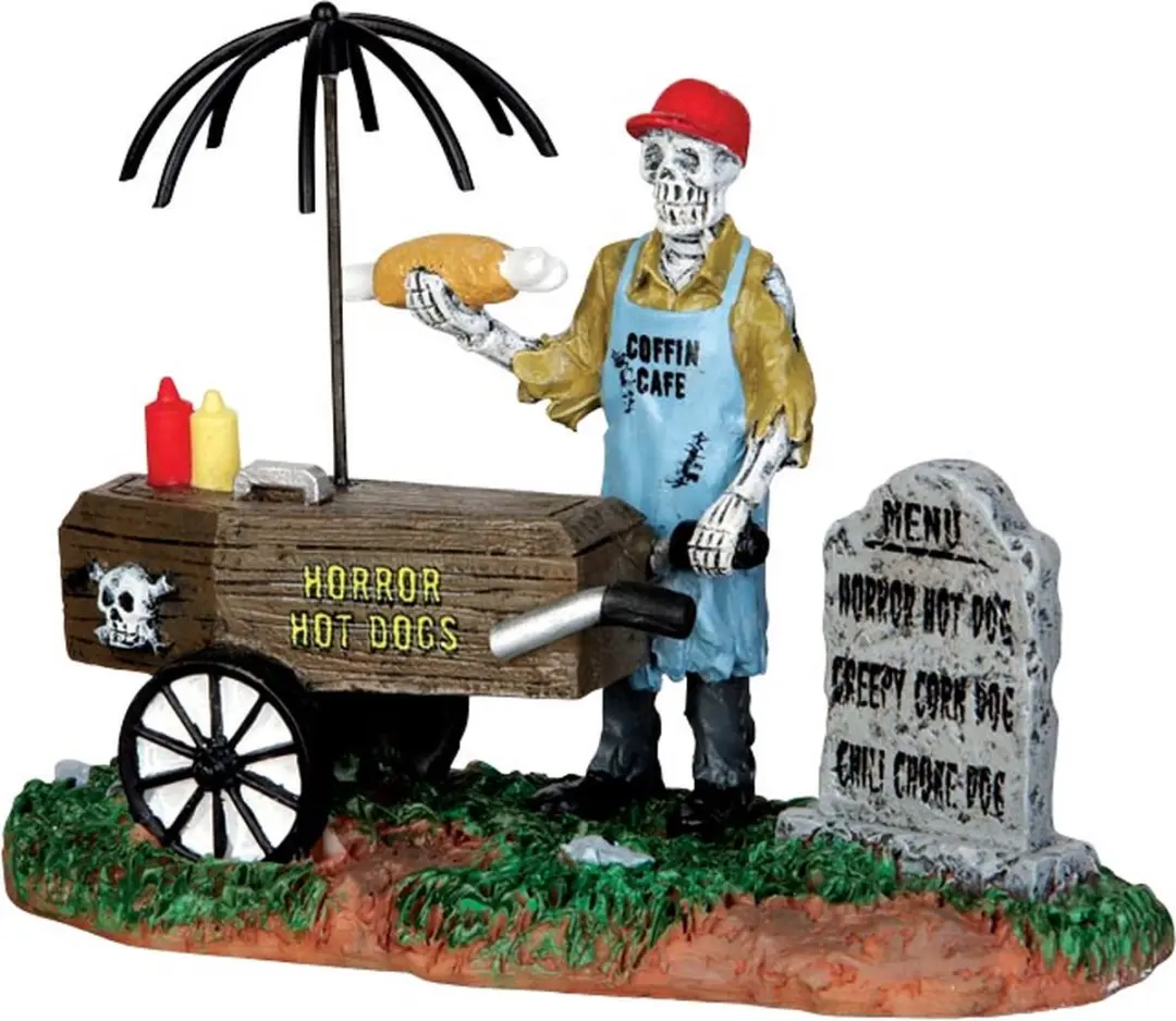 Lemax Ghoul Hot Dog Vendor