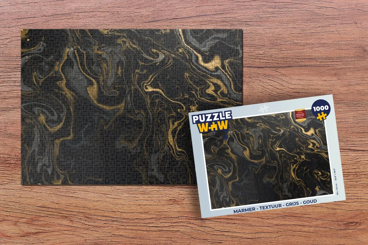 PuzzleWow Marmerlook Legpuzzel 1000 Stuks - Multicolor