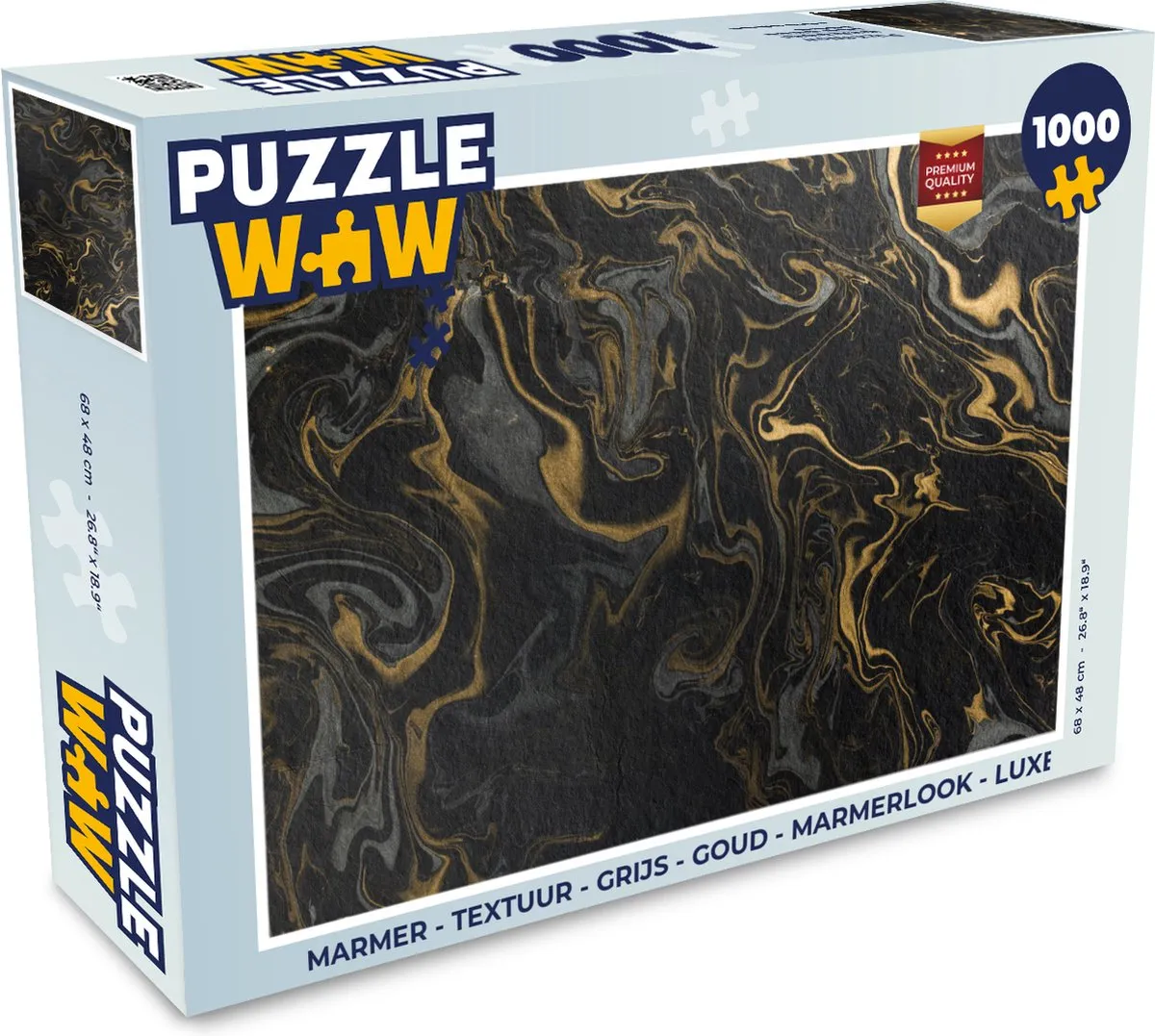 PuzzleWow Marmerlook Legpuzzel 1000 Stuks - Multicolor