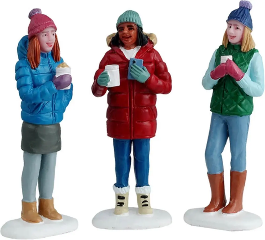 Lemax Hot Cocoa With Friends Set - 3 Stuks - Meerkleurig