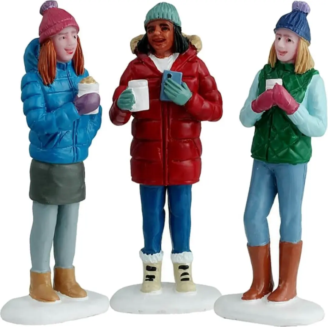 Lemax Hot Cocoa With Friends Set - 3 Stuks - Meerkleurig
