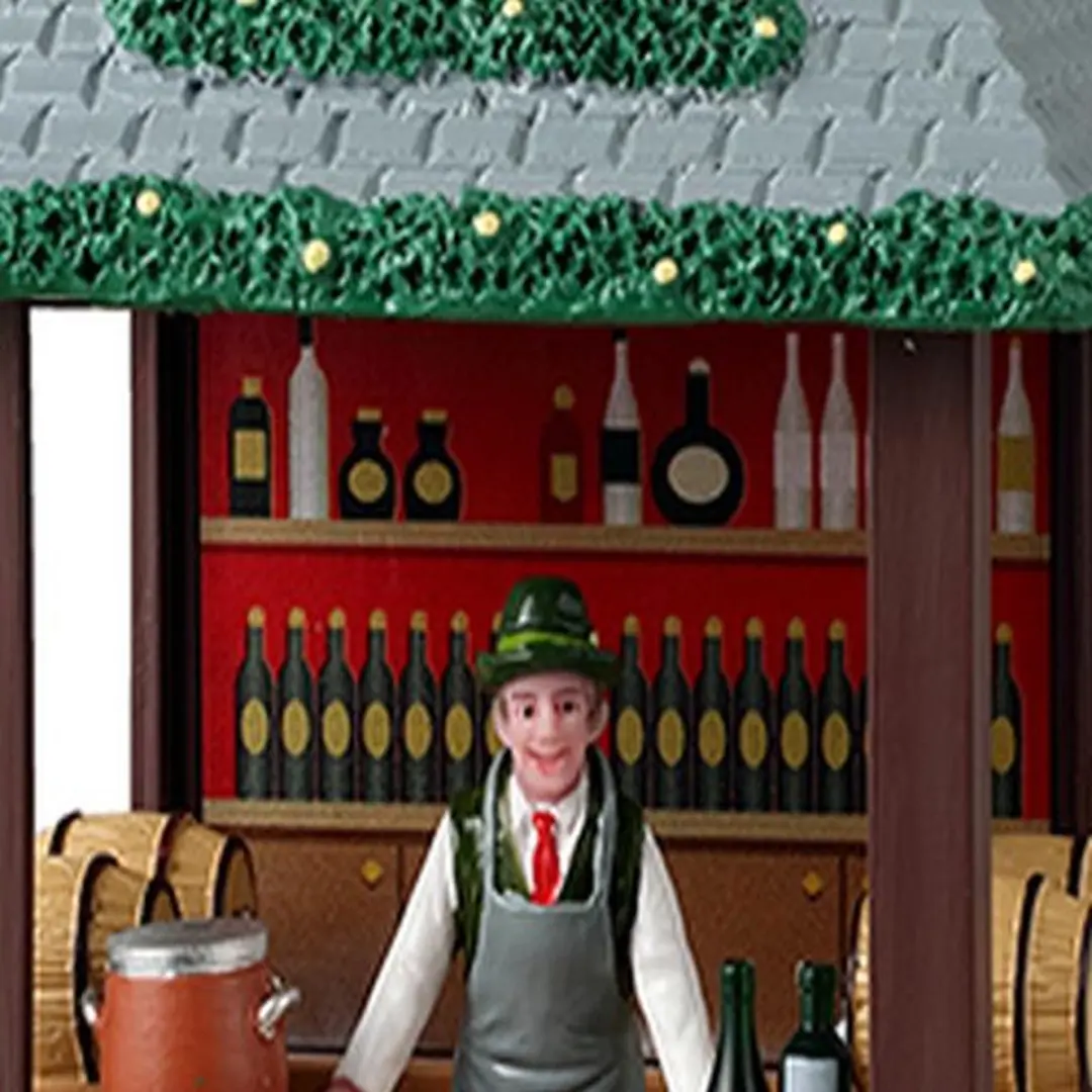 Lemax Gluhwein Booth Tafelstuk - Caddington Village - Meerkleurig