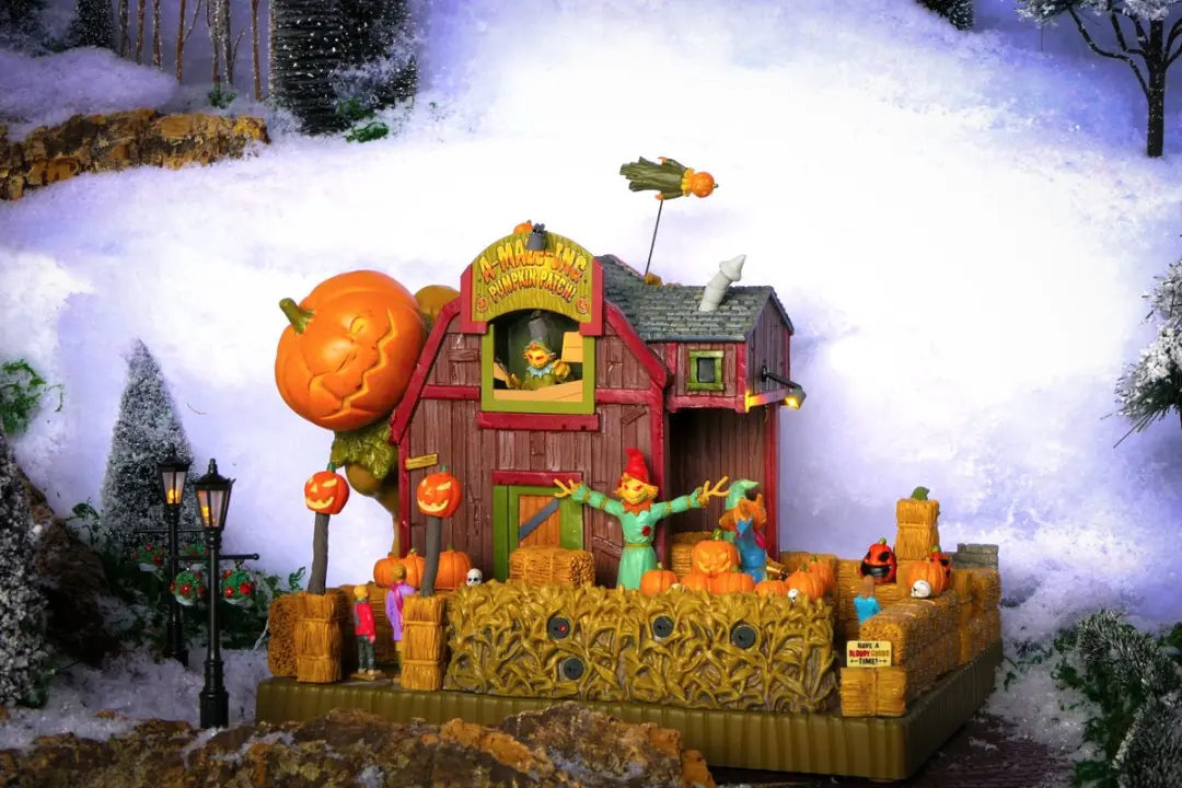 Lemax Spooky Town A-Maze-Ing Pumpkin Patch Bewegend Huisje - afbeelding 3 van 4