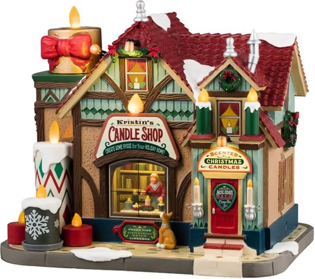 Lemax Kristin's Candle Shop Verlicht Gebouw