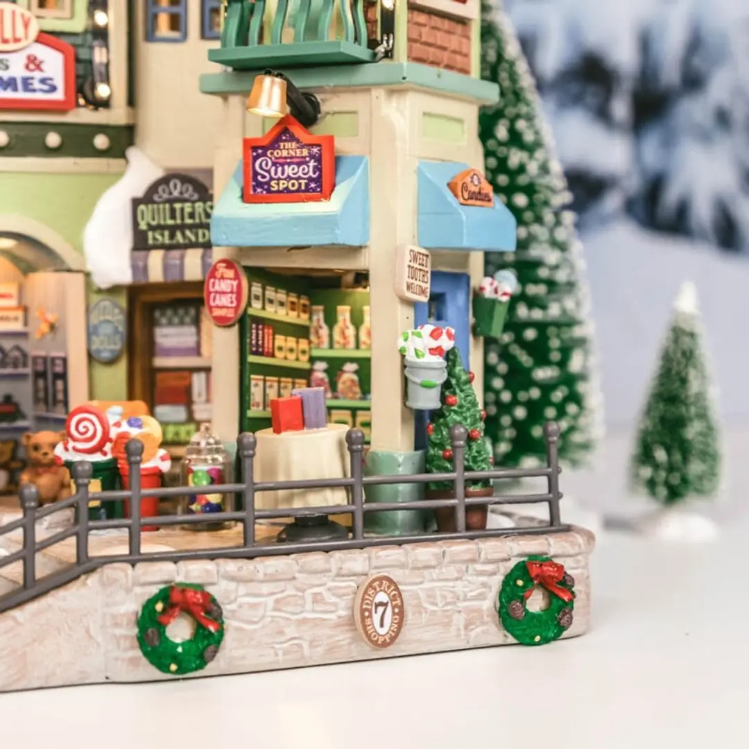 Lemax Jingle Bell Bazaar Verlichte Facade - Meerkleurig - afbeelding 6 van 6