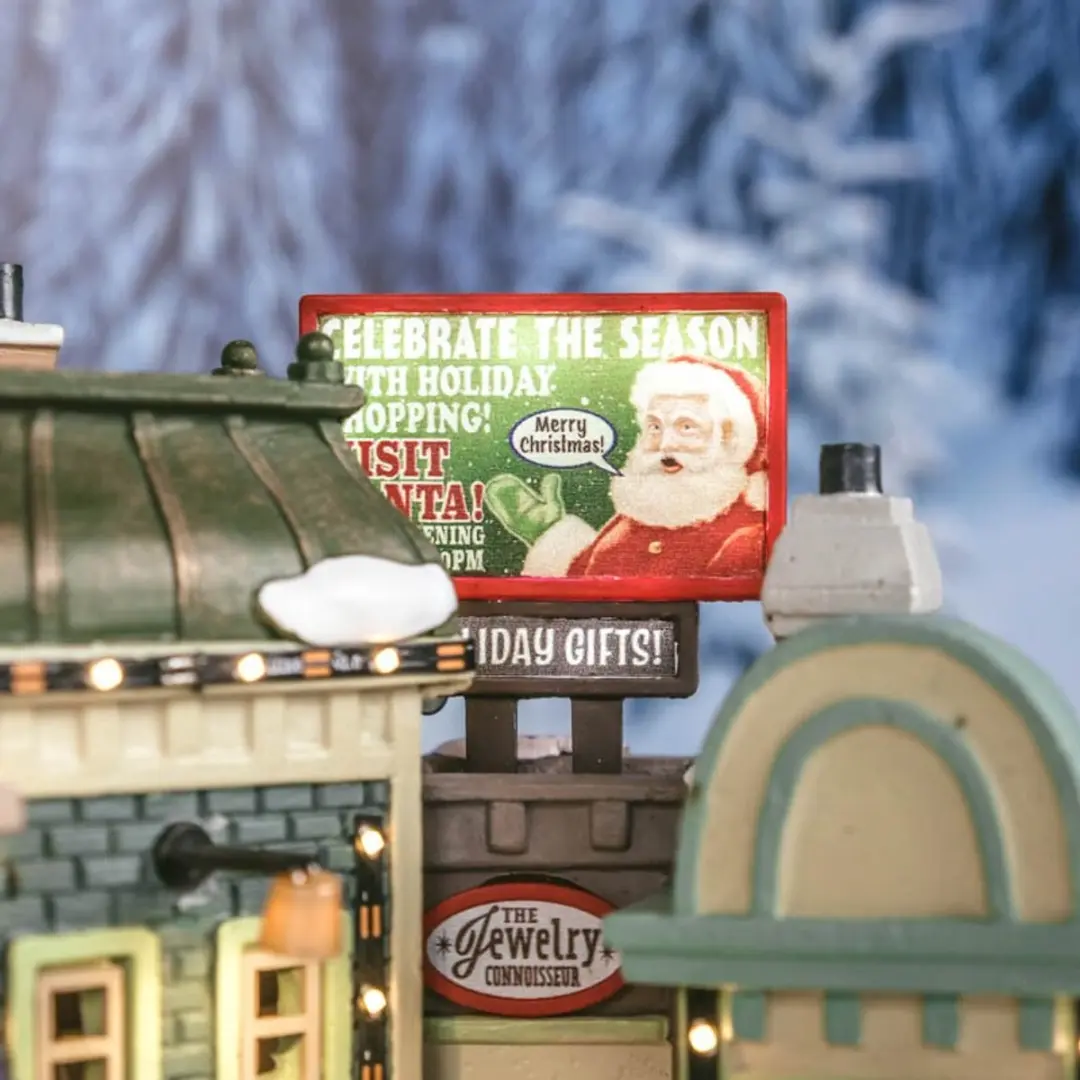 Lemax Jingle Bell Bazaar Verlichte Facade - Meerkleurig