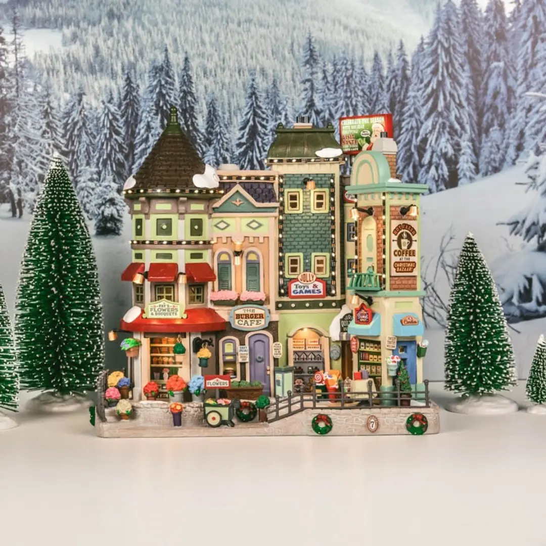 Lemax Jingle Bell Bazaar Verlichte Facade