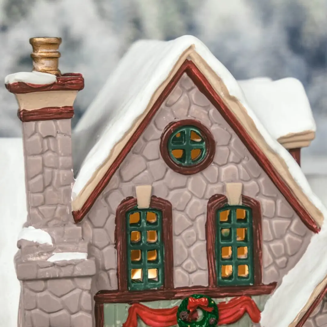 Lemax White Christmas Verlicht Gebouw - Wit - afbeelding 6 van 6