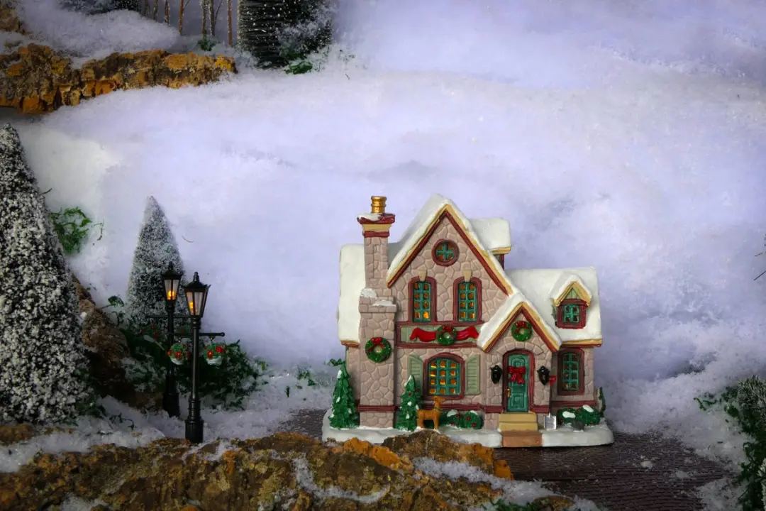 Lemax White Christmas Verlicht Gebouw - Wit