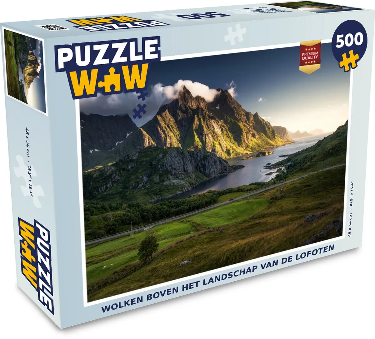 PuzzleWow Wolken boven de Lofoten Legpuzzel 500 Stuks