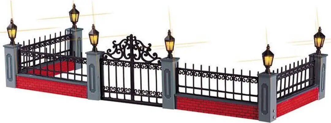 Lemax Lighted Wrought Iron Fence Verlicht Accessoire