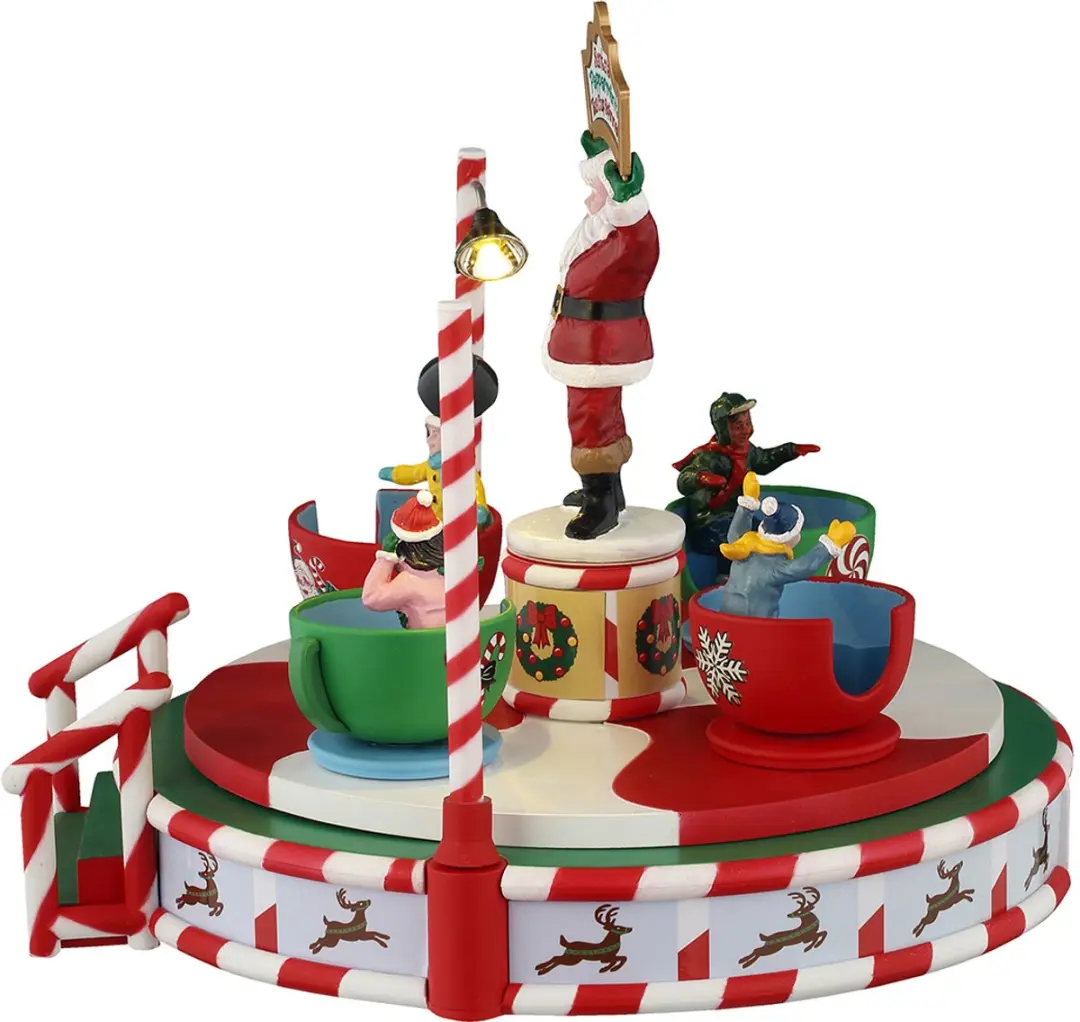 Lemax Santa's Peppermint Teacup Spinner - Meerkleurig