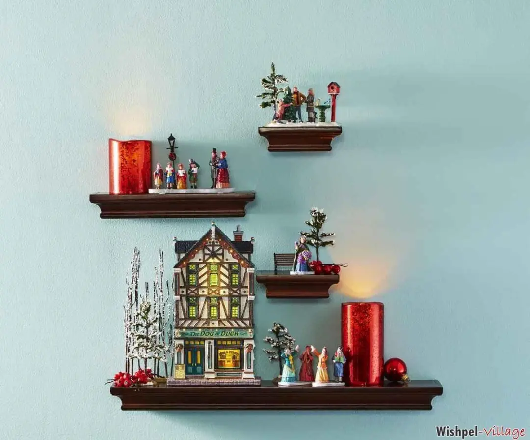 Lemax Window Shoppers 2016 Collectie - 2 Stuks - Kleurrijk