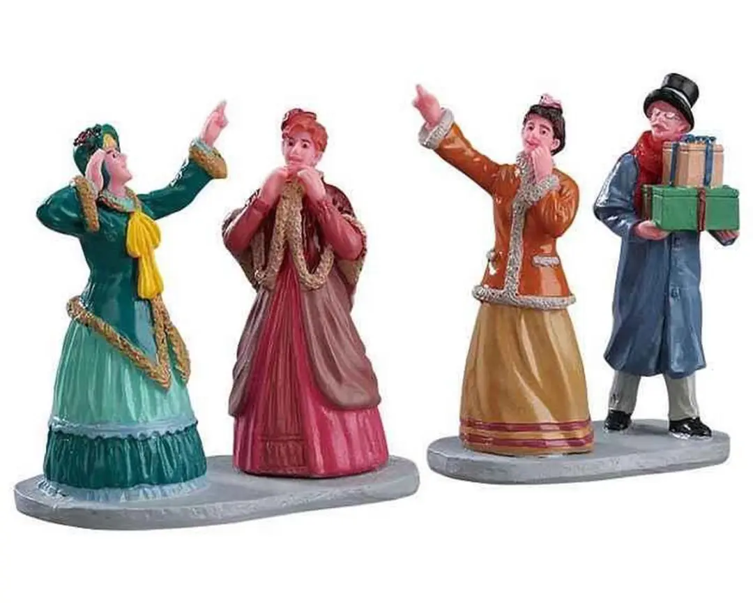 Lemax Window Shoppers 2016 Collectie - 2 Stuks - Kleurrijk