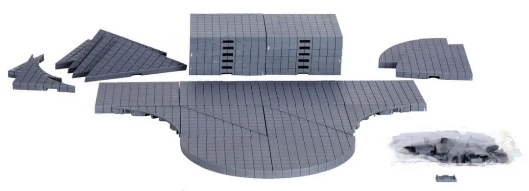 Lemax Plaza System Kersthuisjes & Kerstdorpen - 32 Stuks - Grijs