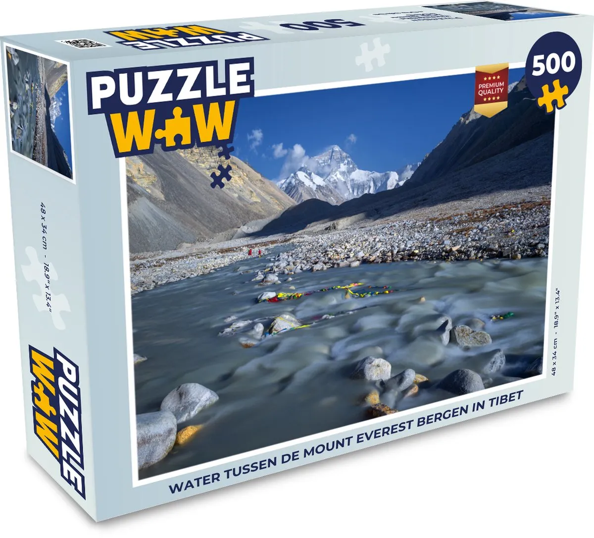 PuzzleWow Legpuzzel Mount Everest Tibet 500 Stuks - Multicolor
