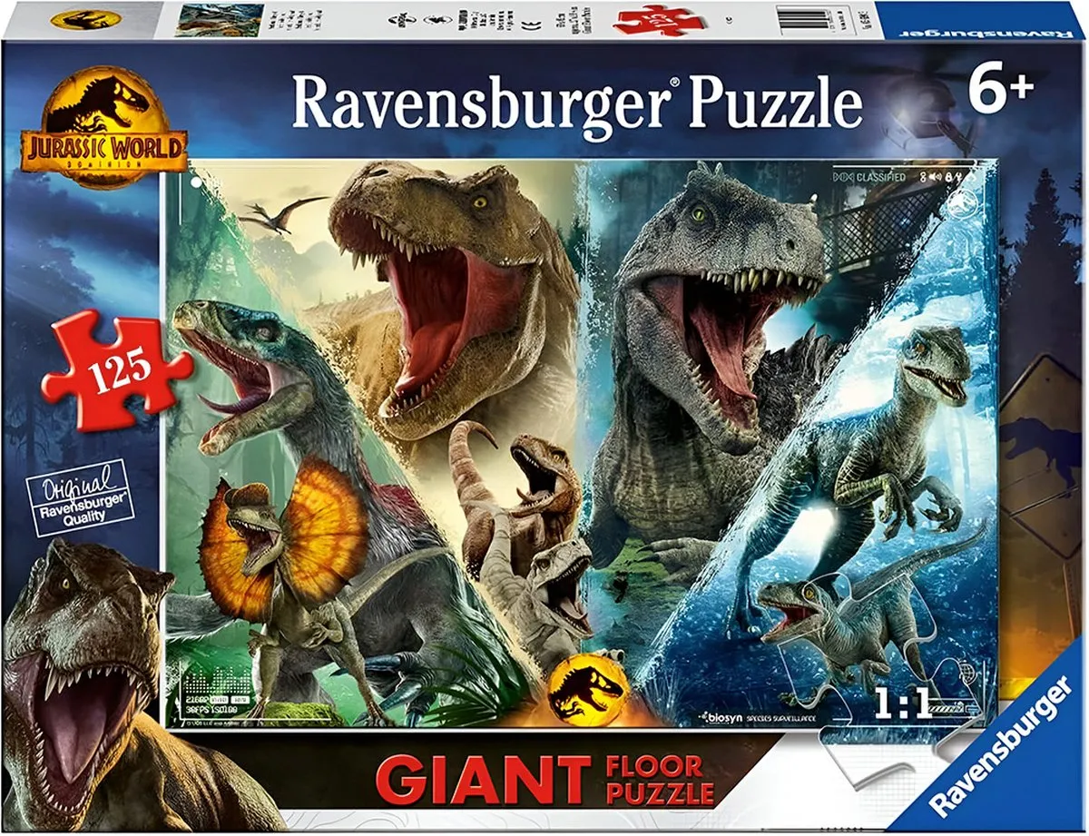 Ravensburger Reuze Jurassic World Domination Puzzel - 125 Stuks - Veelkleurig