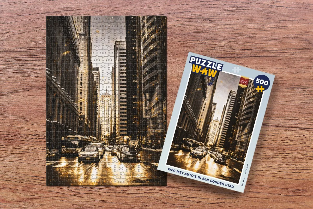 PuzzleWow Auto Legpuzzel 500 Stuks - Multicolor