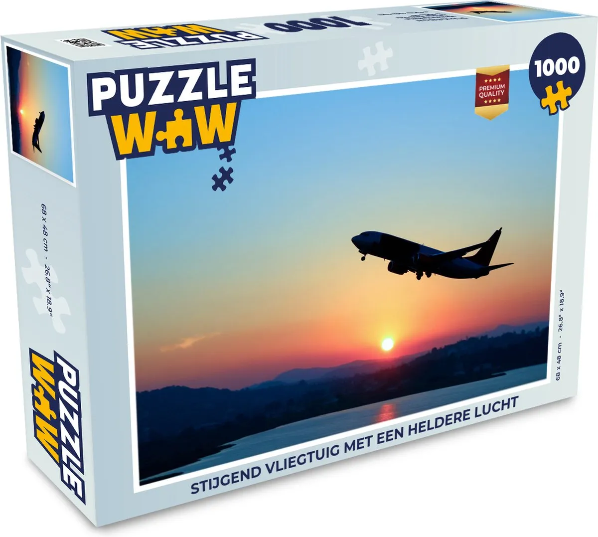 PuzzleWow Stijgend Vliegtuig Legpuzzel 1000 Stuks
