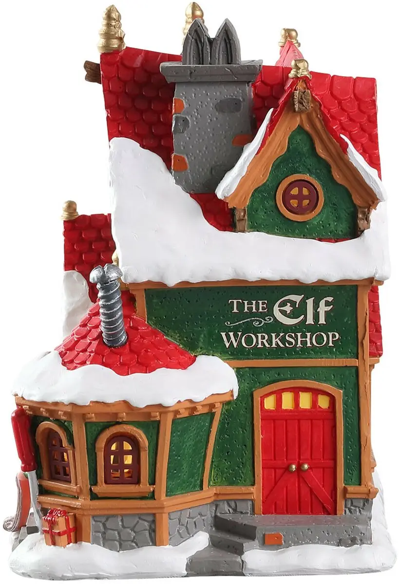 Lemax Kerstdorp The Elf Workshop - Met verlichting - Neutraal