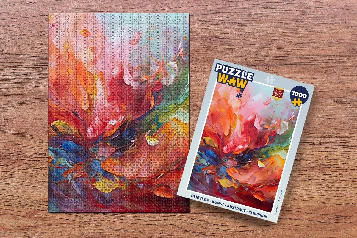 PuzzleWow Abstract Legpuzzel 1000 Stuks - Multicolor