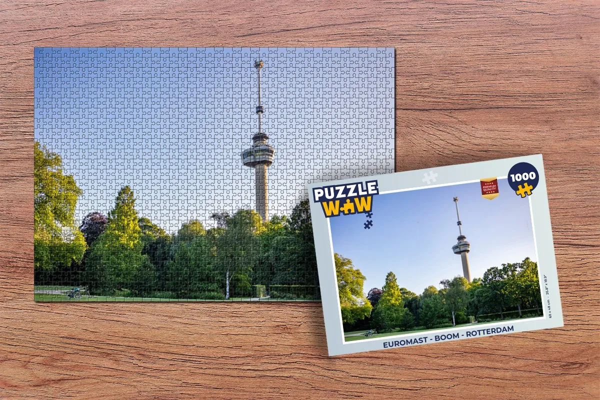 PuzzleWow Euromast Boom Rotterdam Legpuzzel 1000 Stuks - Multicolor