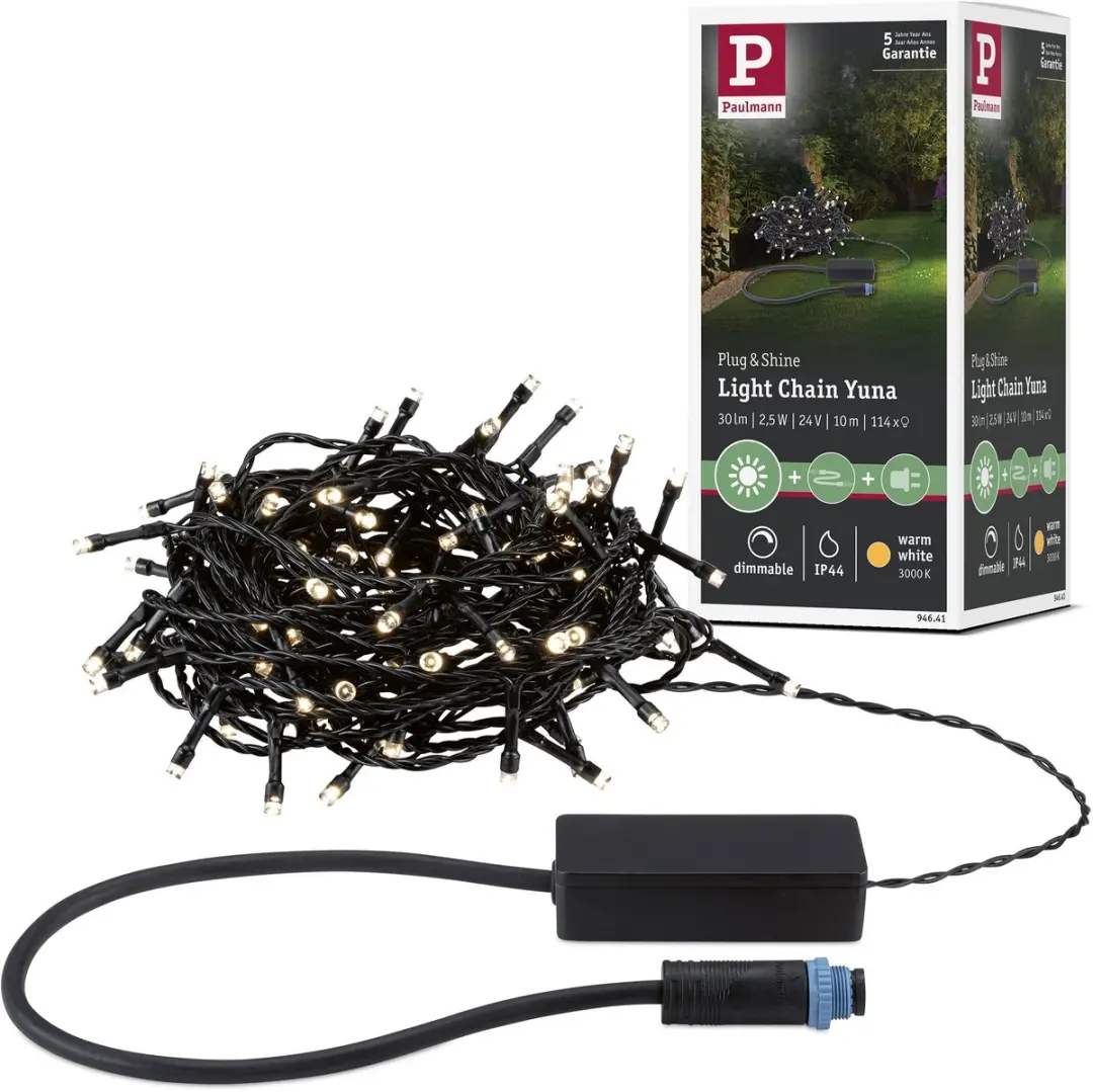 Paulmann Plug & Shine LED-lichtketting Yuna 10m