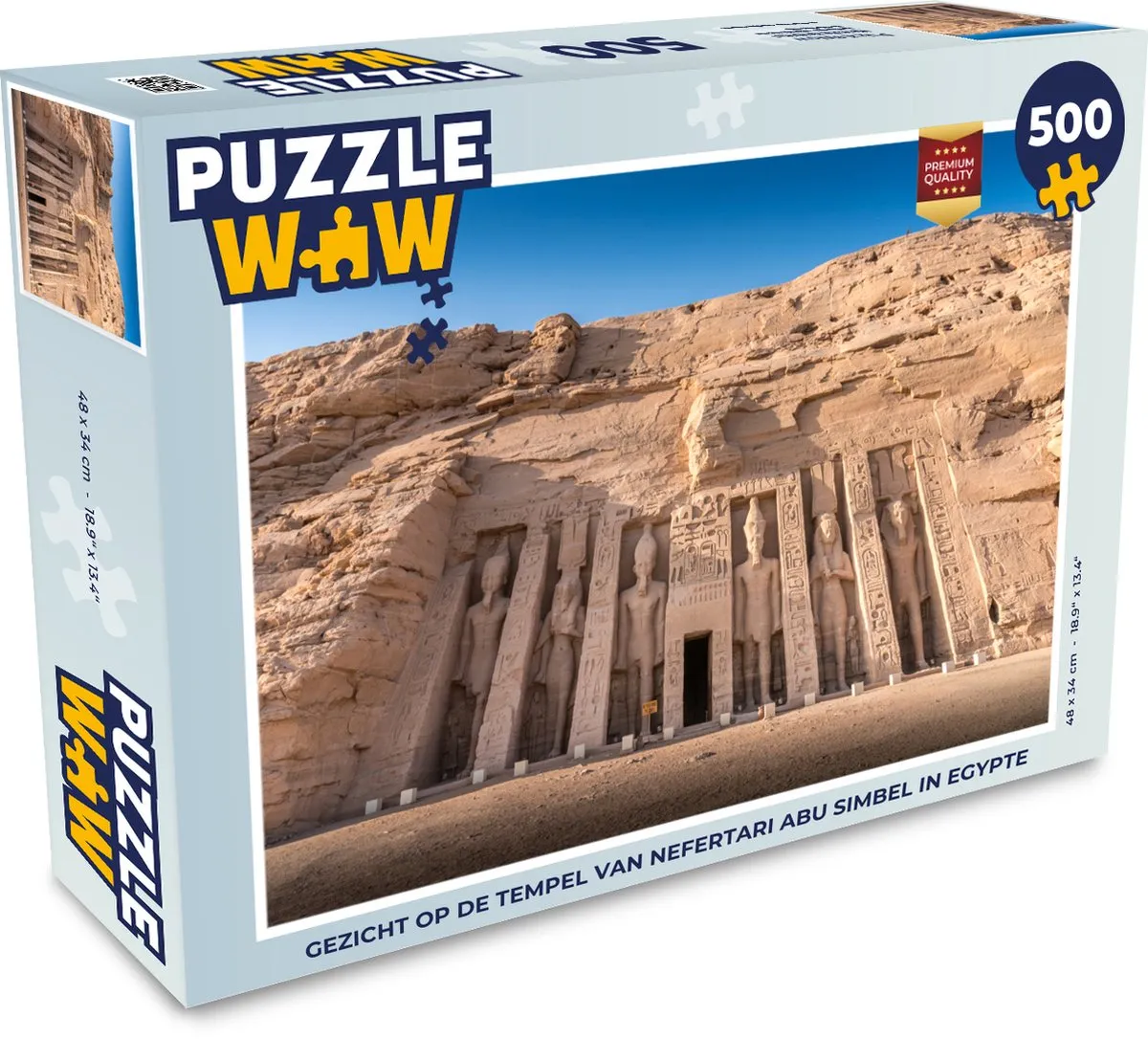 PuzzleWow Legpuzzel Abu Simbel 500 Stuks - Multicolor