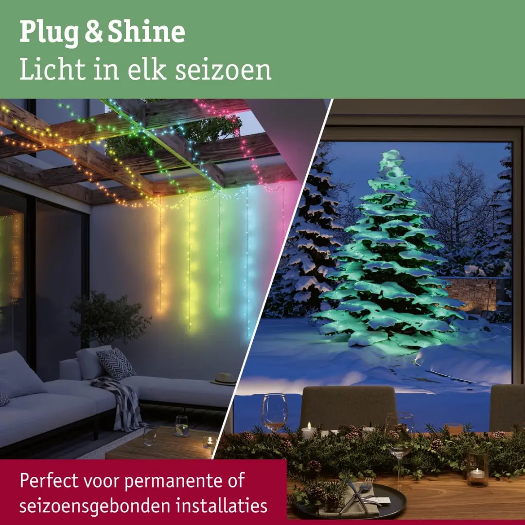 Paulmann Plug & Shine Yuna LED-lichtketting 5m RGB - 3W - Zwart