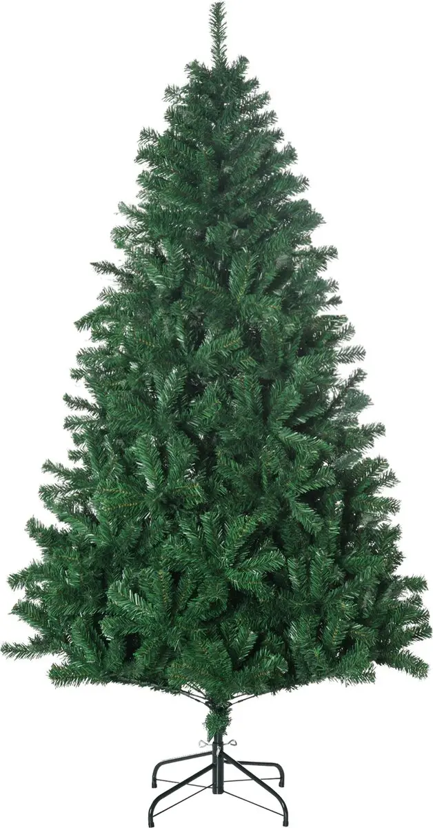 HOMCOM Kerstboom PVC, PE, Metaal Ø120 x 180H cm Groen