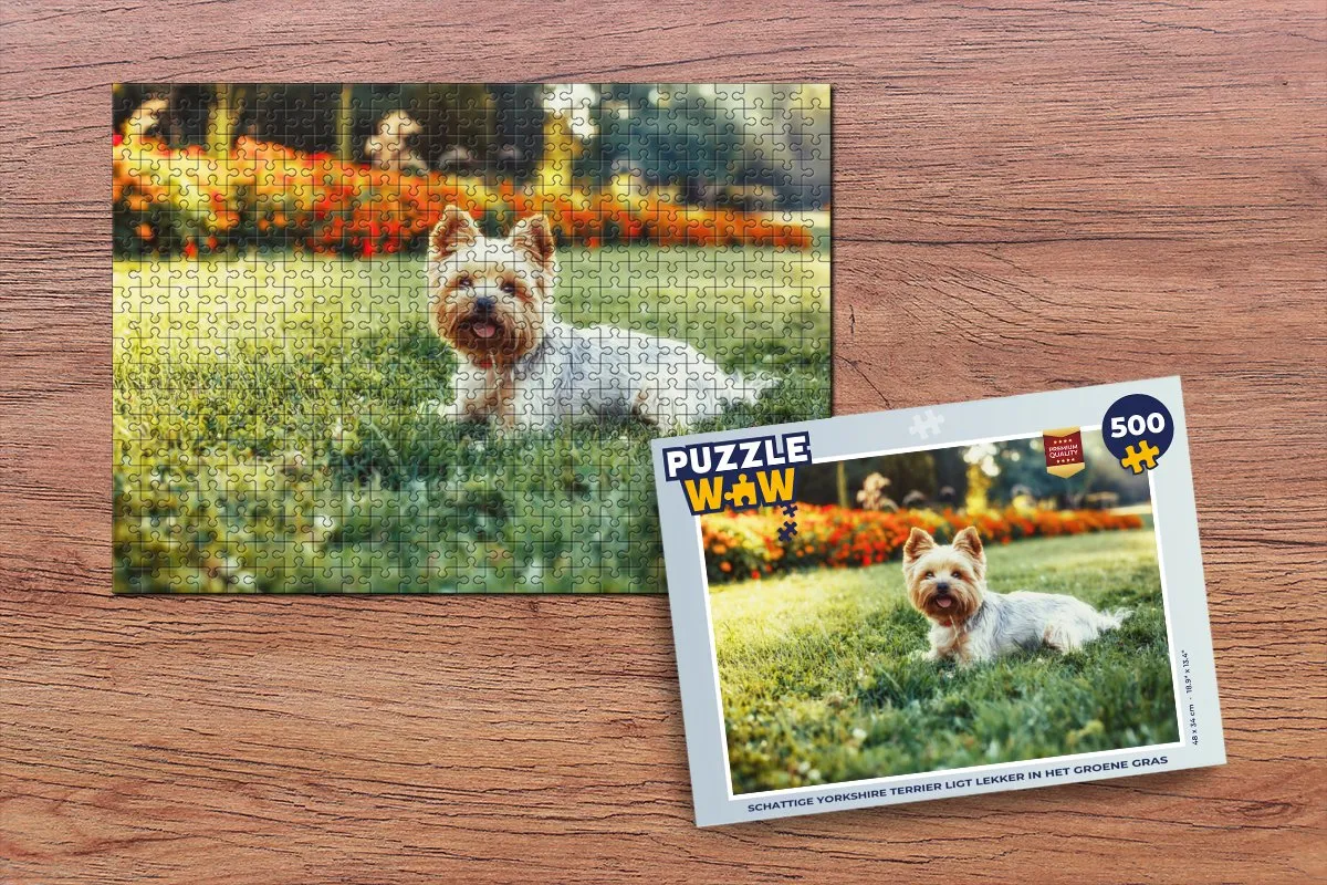 PuzzleWow Yorkshire Terrier Legpuzzel 500 Stuks - Multicolor