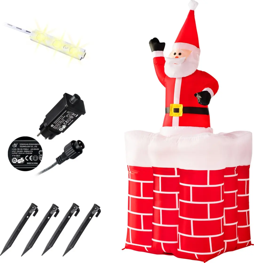 Monzana Opblaasbare LED Kerstman
