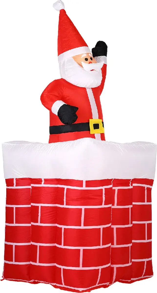 Monzana Opblaasbare Kerstman 152cm - Springt uit de Schoorsteen - afbeelding 5 van 6